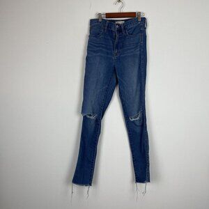 MADEWELL 10" Roadtripper Skinny Jeans High Rise Waist Women's size 27 Distressed
